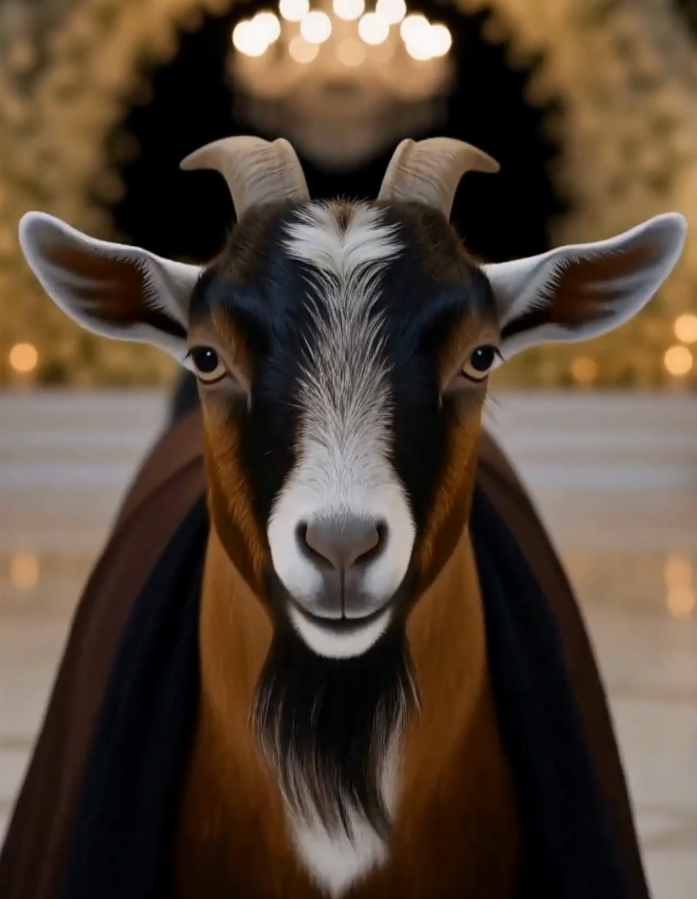 A goat dressed as Yassuo's wife